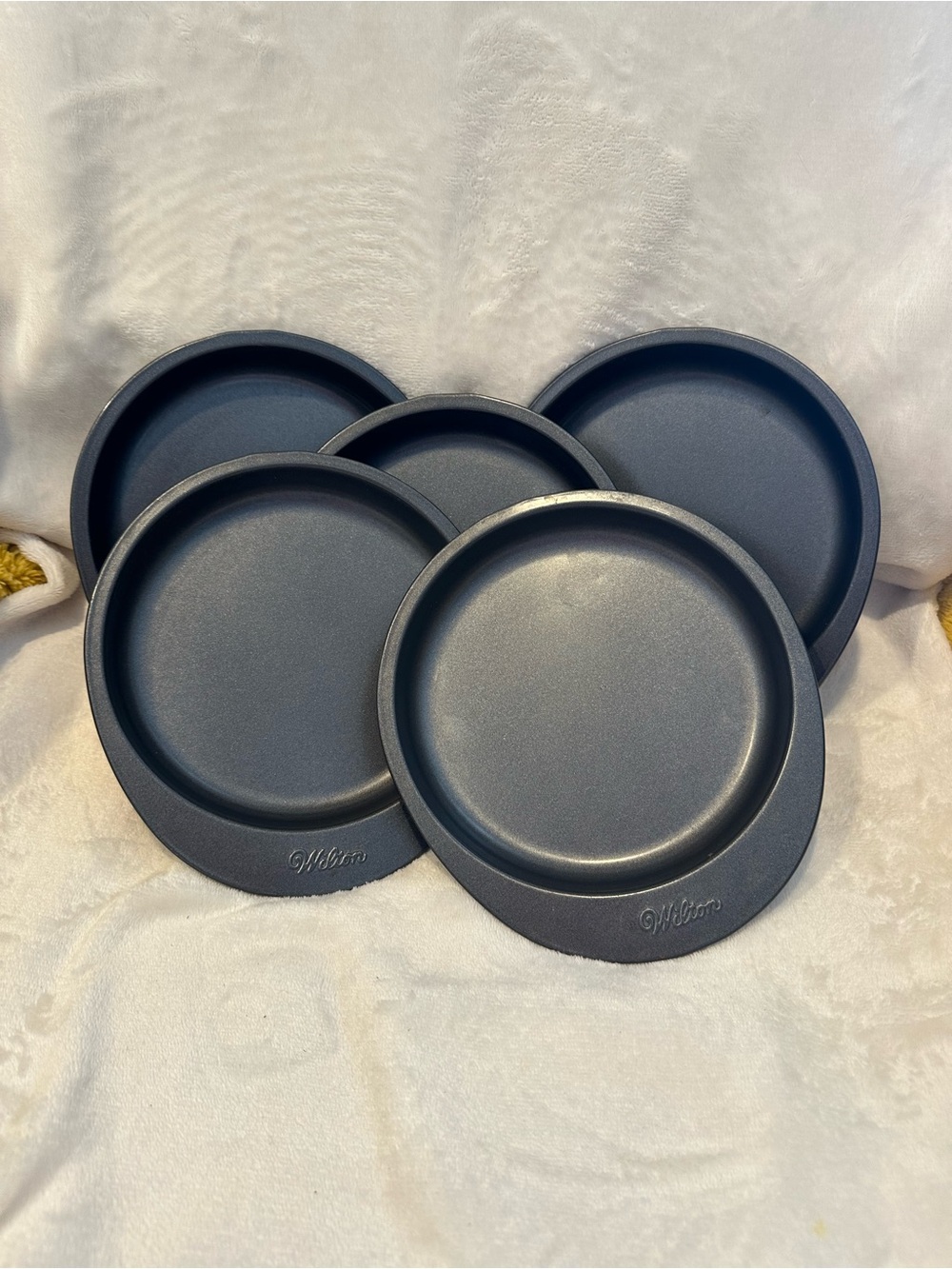 Wilton Easy Layers 5-Piece Layer 6" Cake Pan Set, Non-Stick Easy Clean Steel Vtg